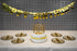 24 Count Tall Thin Metallic Gold Birthday Candles with Holders and Classy Cake Topper for Custom Cake