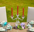Hyoola 10 Inch Dinner Candles - 12 Pack - Red Tall Unscented Rustic Long Burning Candle Sticks