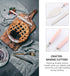 DOITOOL 2-pc Set Pink Wear-resistant Cake Scrapers and Bread Knife Kitchen Utensils