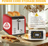 Simple Deluxe 2-Slice Toaster, Red, 6 Browning Settings, 3 Functions, Extra Wide Slot & Removable Crumb Tray