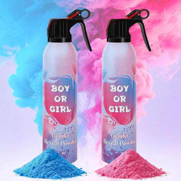 Large Gender Reveal Smoke Bombs 2 Packs, Pink & Blue Biodegradable Powder