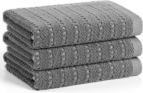 SALAS Kitchen Dish Towels, Bulk Cotton Kitchen Hand Towels, 390 GMS Plaid Dish