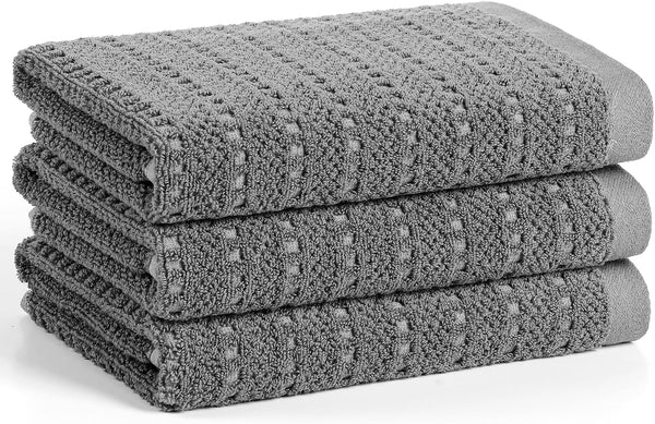 SALAS Kitchen Dish Towels, Bulk Cotton Kitchen Hand Towels, 390 GMS Plaid Dish
