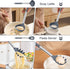 TeamFar Silicone Kitchen Utensils, 2 Pcs Large Nonstick Soup Ladle and Pasta Fork for Cooking, Mixing, Serving, Light