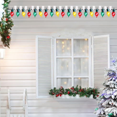 80 Pcs Adhesive Christmas String Lights Strap Holders, Outdoor Hanging Christmas Lights Cable Ties, Hook and Loop Cable