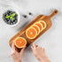 Acacia Wood Cutting Board with Handle, 16.1x4.7x0.6 Inch, Long Wooden Cheese Board for Food, Bread, Fruit, Charcuterie