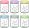 Xyptorix 6-Pack 16oz Overnight Oats Containers with Airtight Lids - Glass Mason