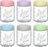 Xyptorix 6-Pack 16oz Overnight Oats Containers with Airtight Lids - Glass Mason