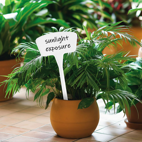 Yuanling Plant Labels, 60 Pack Large Plastic T-type Waterproof Garden Markers with Marker Pen