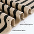 Black and Tan Outdoor Rug 24"x35", Washable Reversible Striped Door Mat, Hand-Woven Farmhouse Throw Rug