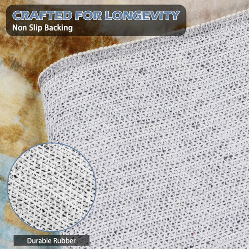 Runner Rug Washable 2x6 FT, Non Slip Abstract Carpet for Bedroom Kitchen Hallway Entryway Bathroom