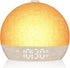 ARUQO Wake Up Light Sunrise Alarm Clock, White Noise Sound Machine with 30