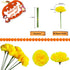Marigold Artificial Flower Heads Bulk 50Pcs, Yellow Flowers for Diwali Home Decor, DIY Wreath, Garland, Craft, Wedding,