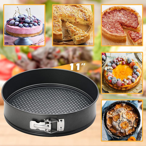 Webake 11 Inch Nonstick Springform Pan, Cheesecake Pan with Removable Bottom for Baking, Large Cake Tin