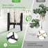 8-12 Inch LUE BONA HDPS Plant Stand Indoor Outdoor, Adjustable Mid Century Modern Stand for Plants Pots, Black