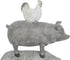 Deco 79 Polystone Farm Animals Decorative Sculpture, Stacked Home Decor Statue, 9" x 4" x 12", Gray