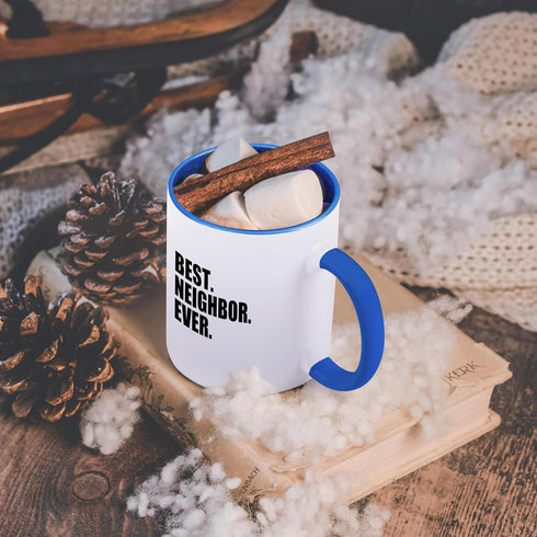 3dRose Best Neighbor Ever Mug, 11 oz, Blue