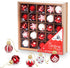 1 Inch Mini Red & White Peppermint Glass Ball Christmas Ornaments, Set of 25, Rustic Decorations for Trees