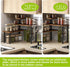 BMOSU Kitchen Corner Shelf Organizer with Hooks, Adjustable Spice Rack, 3 Tier Storage for Bathroom Counter Shelves,