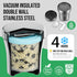 Icy Nest 2 Pack NC299 NC300 NC301 Frozen Ice Cream Pint Cooler for Ninja Creami, Vacuum Insulated Double Wall Stainless