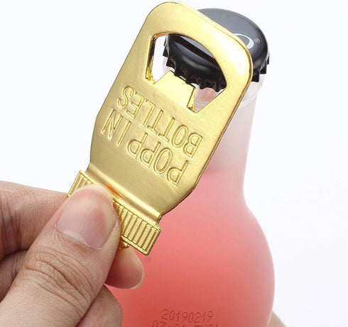 YFS 6 Pcs White Bottle Opener Baby Shower Gifts, Rose Gold Feeding Bottle Wedding Favors