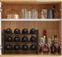 IBUYKE Stackable Wine Rack | 3 Tier Wine Storage Shelf for 12 Bottles | Inserts for Cabinet, Countertop, Pantry, Bar