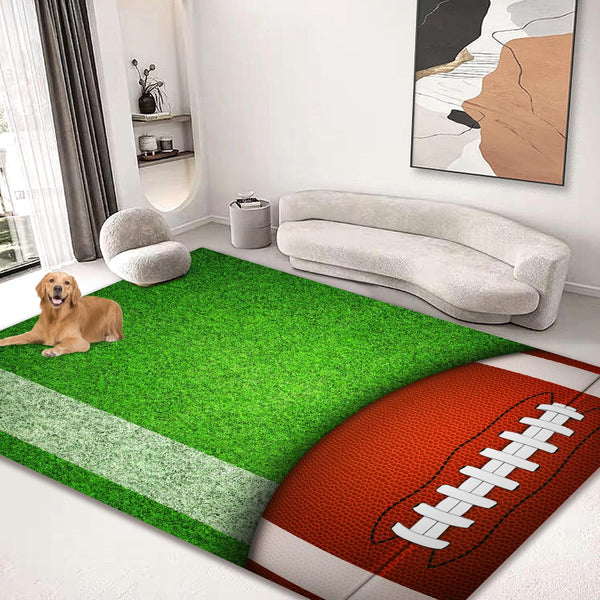 QH Large Area Rug 5'x6' Floor Mat Non-Slip Kids Rugs Washable for Living