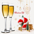Volarium Champagne Flutes Set of 6, Elegant Crystal Glasses for Sparkling Wine, Perfect for Christmas, Weddings,