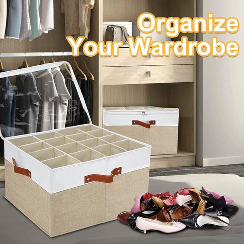 Closet,Stackable Shoe Storage Organizer for Shoe Storage Box for Entryway,Cube Storage Cabinet,Organizador De