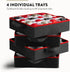 ZOBER Christmas Ornament Storage Box - Stores 64 Ornaments, Non-Woven Tear-Proof Containers, Black