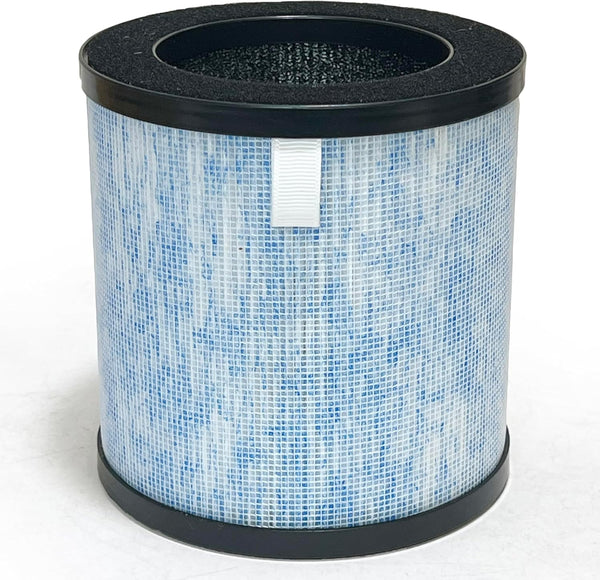 Nispira MJ002h 3-In-1 Activated Carbon True HEPA Filter Replacement for Pomoron Air Purifier MGK21J02, Part MJ002H-RF,