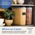 Set (4L,135.2 Oz), Set (4) Cereal Containers Storage Large Airtight Food Storage Containers for Kitchen & Pantry
