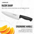 Farberware Edgekeeper 6-Inch Chef Knife, Self-Sharpening Blade Cover, Black
