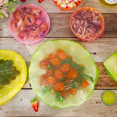 Reusable Bowl Covers | Elastic Plastic Wrap for Food Storage | Stretch Bags for Bread Proofing, Alternative to Foil (3