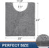 smiry Chenille U-Shaped Toilet Bathroom Rugs, Soft Absorbent Non-Slip Contoured Rugs, Machine Washable Contour Bath Mats for Bathroom Toilet (24"x20", Dark Grey)