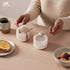 Spoon3 Inch Countertop Salt Cellar with Lid and White Onyx Salt and Pepper Dish, Marble Sugar and Salt Bowls, Ideal