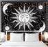 Black and White Wall Tapestry - Aesthetic Moon Tapestry for Bedroom, Living Room, Dorm Decor (59.1x59.1 Inches)