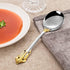 KEAWELL Gorgeous Round Soup Spoon Set of 4, 18/10 Stainless Steel, Luxury Bouillon Spoon