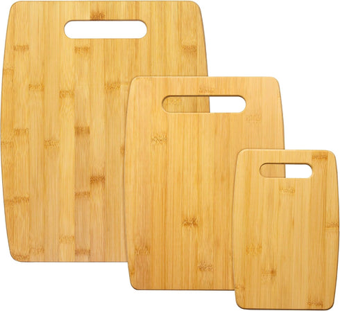 Totally Bamboo 3-Piece Cutting Board Set, Assorted Sizes, Bamboo Wood for Kitchen