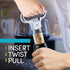 Ah So Wine Opener - Two Prong Cork Puller with 2 Wine Stoppers for Wine Bottles - Stainless Steel Ideal for Removing