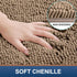 smiry Luxury Chenille Bath Rug, Extra Soft and Absorbent Shaggy Bathroom Mat Rugs, Machine Washable, Non-Slip Plush Carpet Runner for Tub, Shower, and Bath Room (24''x16'', Camel)