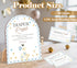 GEQWH 51 6x8 Inch 50 JY10 Pcs Goose Diaper Raffle Game, Blue Little Goose Baby Shower Game, Arch Wooden Sign with Stand