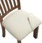 Stretch Jacquard Dining Chair Seat Covers Set of 4, Removable Washable Anti-Dust Slipcovers (4, Beige) for Dining Room
