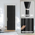 Set: (38-53" 53W78" Closet AJAZZ Curtain Rods No Drilling W Adjustable Range) & Accordion Door Curtain, Black L