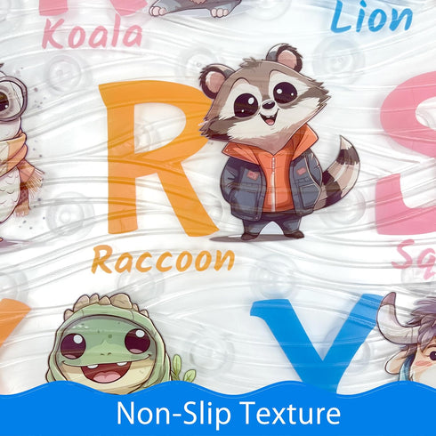 ShineCozy 35 15.3 Inch, Cute Cartoon Non-Slip Bath Mat for Tub - Anti-Slip Kids Bathtub Mat, Slip-Resistant Shower Mat