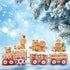 9.25 Hodao Length Christmas Gingerbread Man Train Decorations Xmas Train Figurines Winter Decor Handmade Polyresin