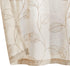 Topick Beige Sheer Leaf Curtain Kitchen Valance for Windows, Leaf Embroidered Voile Small Curtain 16 Inch