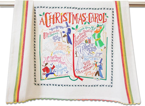 Catstudio Christmas Carol Holiday Dish & Hand Towel, Great for Kitchen, Bar, & Bathroom