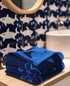 ORIGINAL KIDS Set 12 100% 12 12 Wash Cloth - Bath Time Shark Attack of Washcloths - Cotton Jacquard Super Soft Colorful