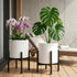 12" 12 Inch FaithLand Mid Century Plant Stand Indoor Outdoor (EXCLUDING Plant Pot) , Hold Up to Planter, Metal Planter